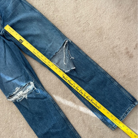 Re/Done Originals 90s High Rise Loose Leg Jeans Distressed Size 24 - Picture 13 of 14